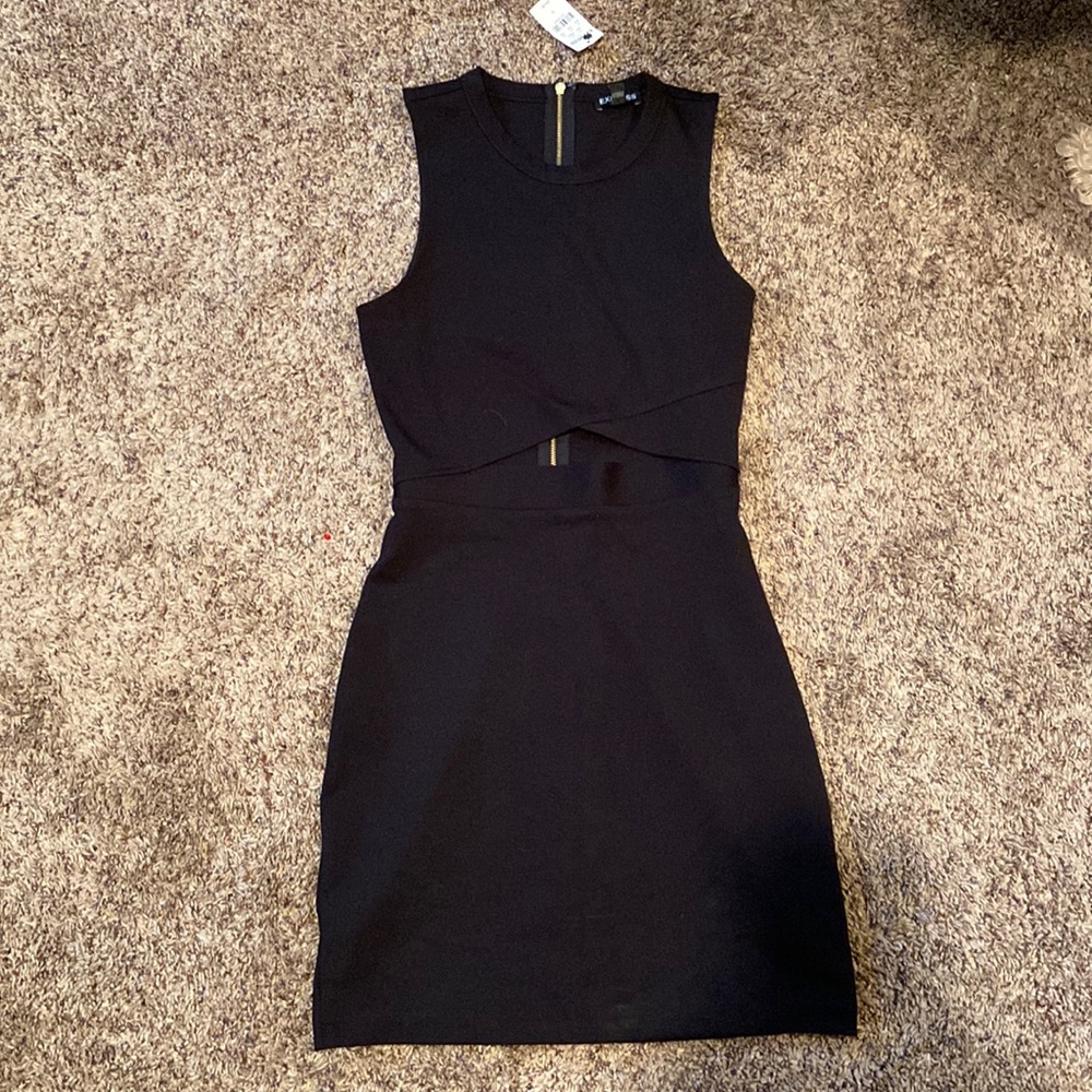 Black dress with cutout